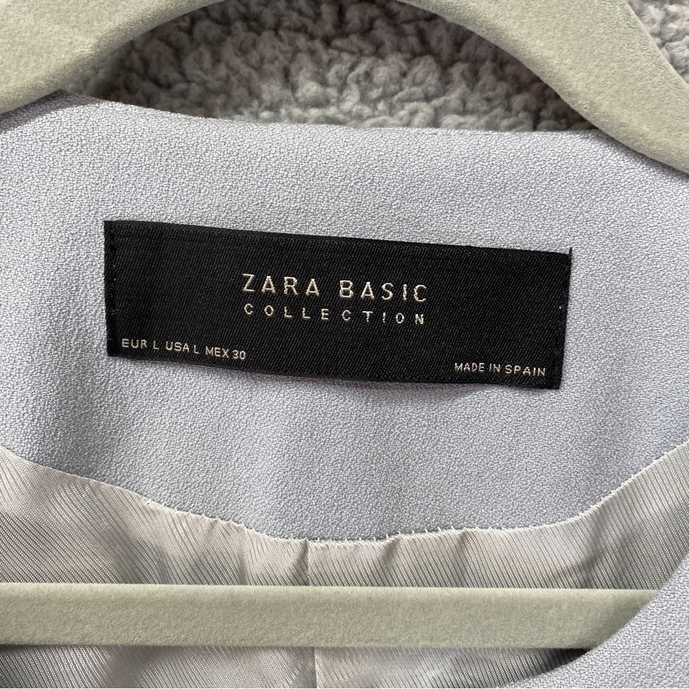 Zara Basic Collarless Full Zip Longline Coat Jack… - image 7